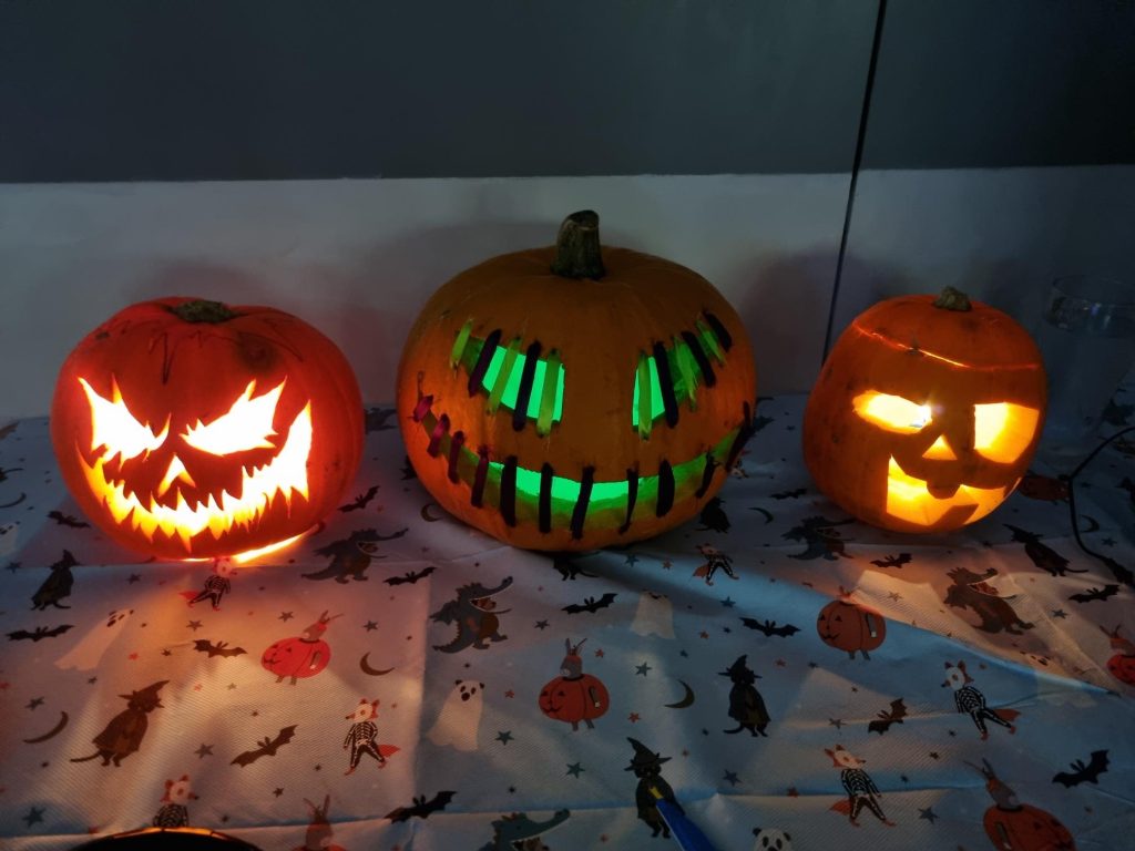 Pumpkins Carved for Halloween